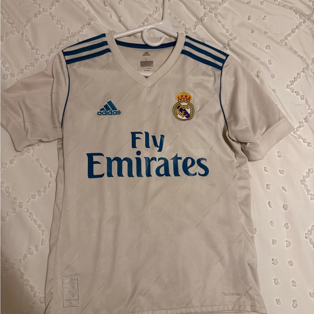 Adidas Kids White Real Madrid Soccer Jersey